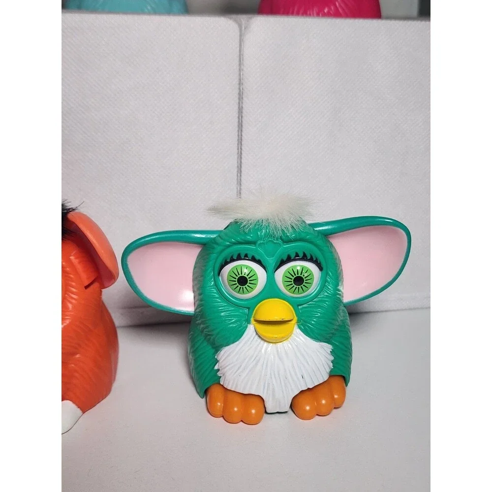 Vintage McDonald’s Furby Toy Lot of 6 1998White Blue Pink Orange Green Pur